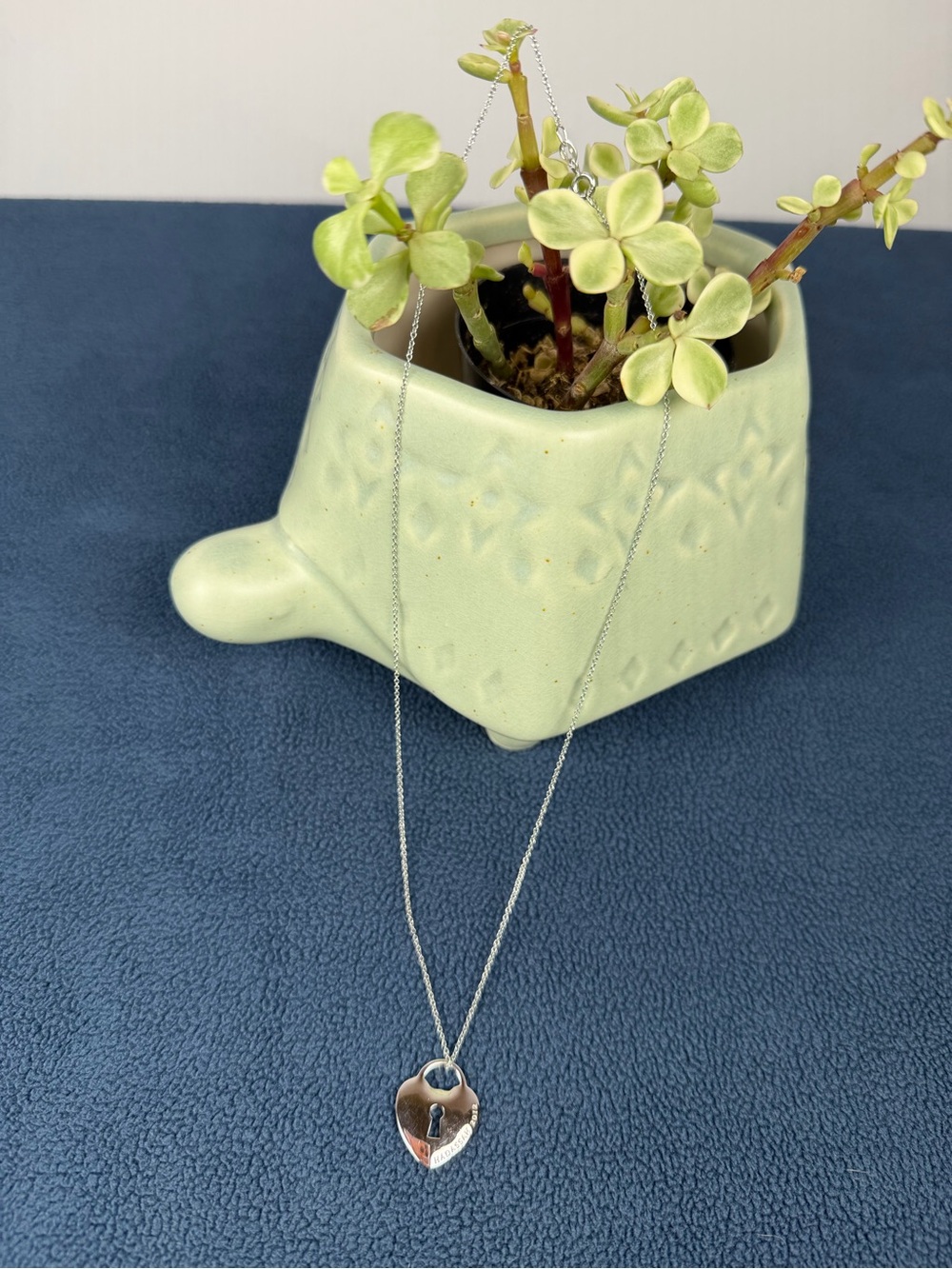 925 Sterling Silver Hadassah 2012 Heart Lock Pendant Necklace